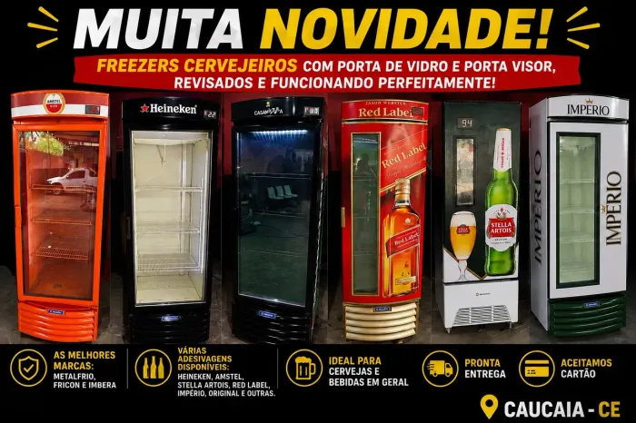 FREEZER EXPOSITOR CERVEJEIRO METALFRIO E FRICON - PRONTA ENTREGA Estoque disponível