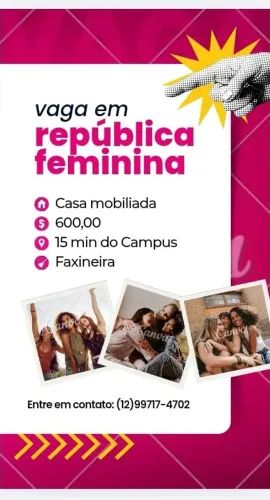 Vaga em República Feminina