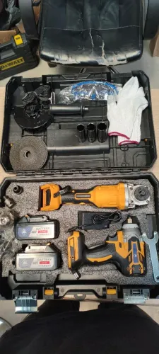 Lixadeira a bateria 48v + Chave de impacto 48v - Novas