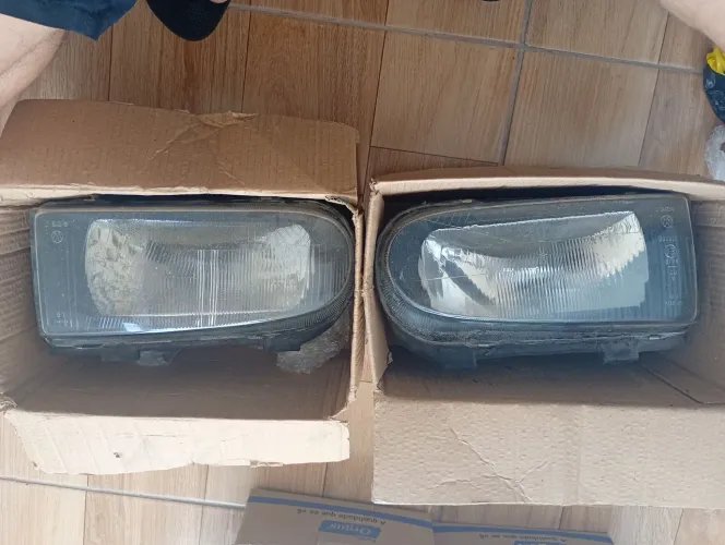 Par de faróis genuínos gol g2 1995 a 2203 vw em mascara negra