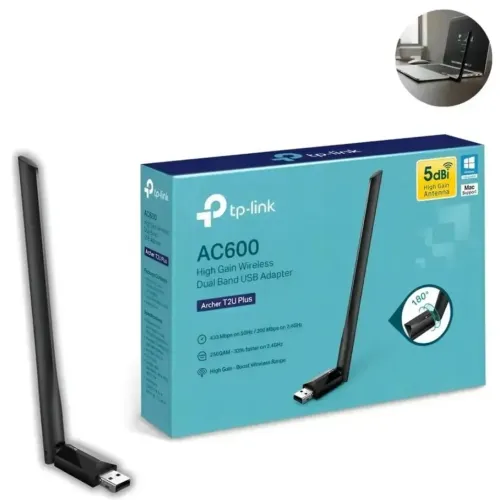 Adaptador de rede Wi-Fi USB TP-Link Archer T2U Plus