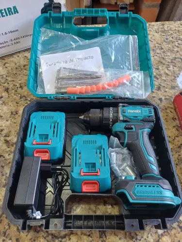 FURADEIRA E PARAFUSADEIRA HANABI A BATERIA 21 V