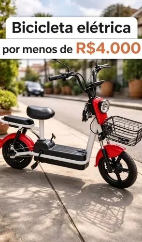 Bicicleta eletrica Nova 12x no cartão