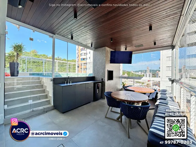 ACRC Imóveis - AP10003 - COBERTURA DUPLEX MODERNA E COM SALA DE CINEMA E PISCINA NO BAIRRO