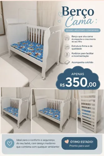 Vendo esse berço cama, todo conservado