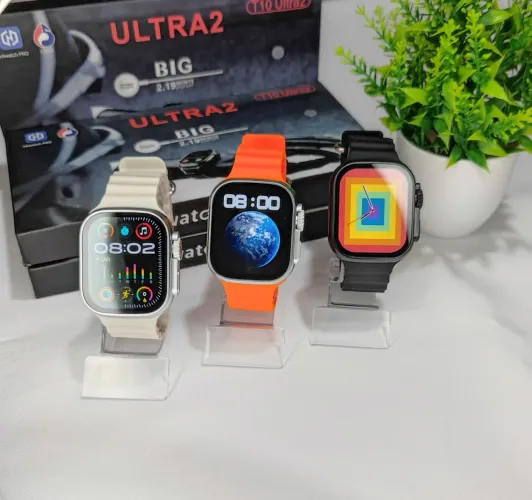 Smartwatch T10 ultra2 com três pulseiras
