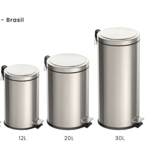 Vendo lixeiras de inox de 12 e 30 litros