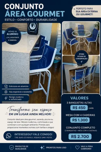 Conjunto área gourmet 