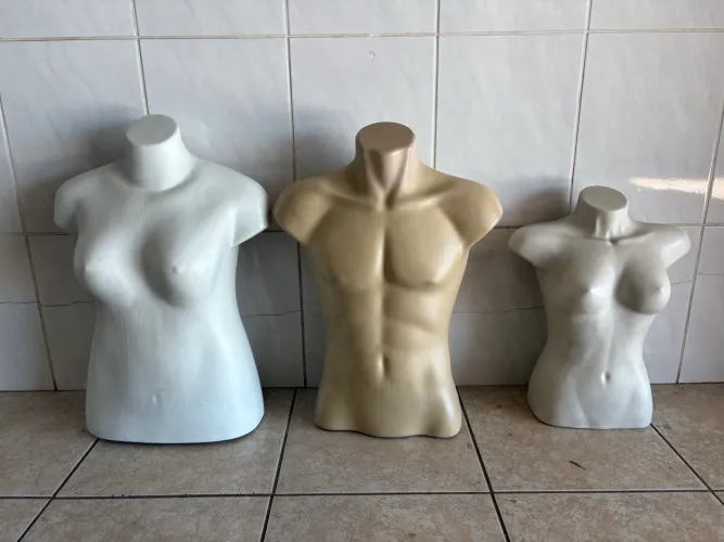 Kit 3 manequins busto