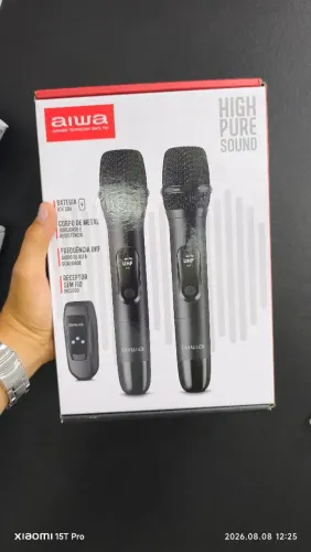 Vende novo lacrado Microfone Sem Fio Profissional Para Igreja Aiwa Alto Alcance