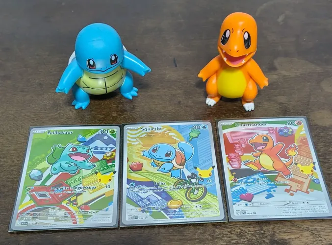Trio de kanto parceiro iniciais 1 NM mais 2 bonecos