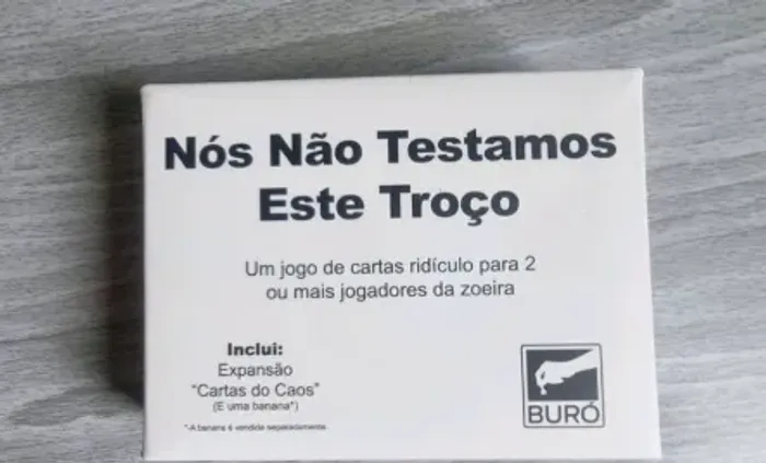 Jogo de cartas divertido | Party Game| "nós não testamos este troço" Buró