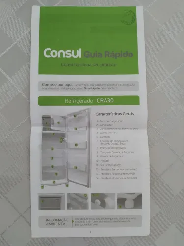 Refrigerador cônsul degelo seco 275L