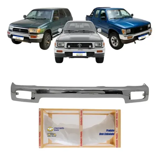 Parachoque Dianteiro Hilux Sw4 1995 1996 97 A 1999 Cromado Cromado