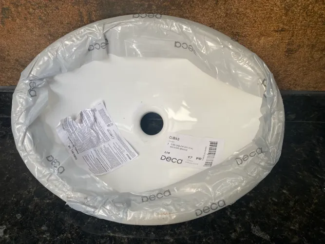Cuba Deca Oval Branca 40 x 30 cm