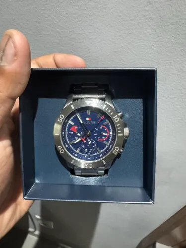 Tommy Hilfiger Masculino Aço Prateado