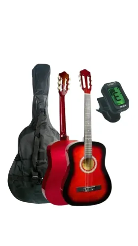 Kit Violão Acústico Bravo AN100 Nylon Cor Rd Red Burst + Capa MXT + Afinador