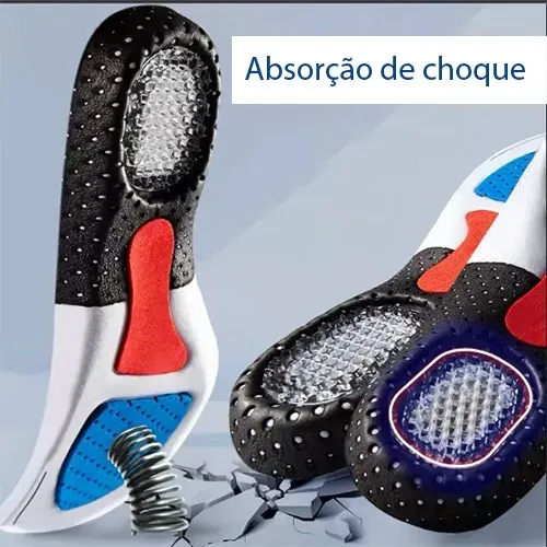PALMILHA ORTOPÉDICA ESPORTIVA COM SUPORTE DE ARCO 