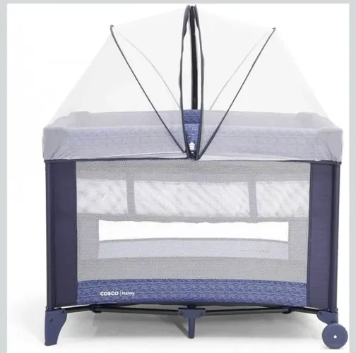 Cosco Kids, Berço Nanny, 0 a 18kg, Azul Rajado