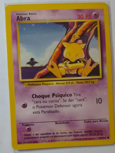 Carta Pokémon Abra 43/102 base set original SP