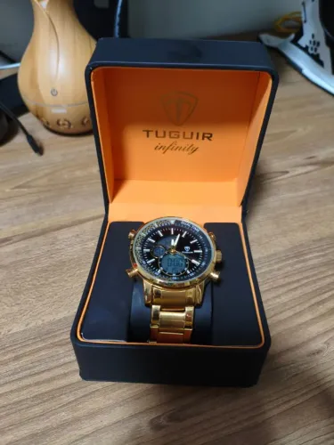 Relógio Tuguir AnaDigi Dourado TG30263 - Impecável Na Caixa