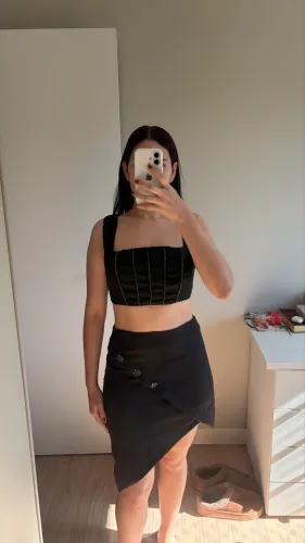 CONJUNTO SAIA E TOP COM BRILHO