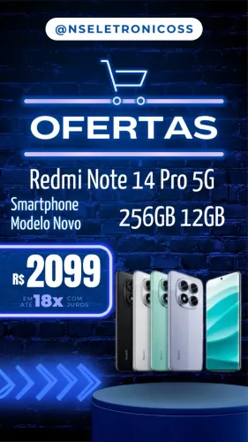 Note 14 Pro 5G 256/12 Preto Verde Roxo Entregamos Grátis