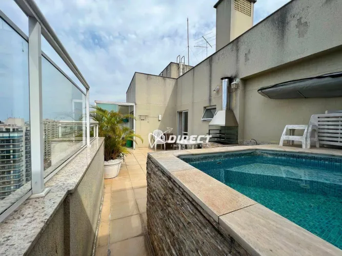 Estrelas Full: Linda Cobertura Duplex, sol da manhã, vista lazer, sala, 3 quartos (1 suíte