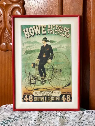 QUADRO DECORATIVO VINTAGE TRICICLOS FRANCESES