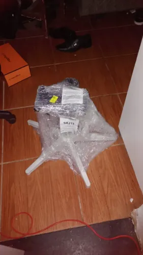 Base Cadeira Gamer/Escritorio Branca + Pistao e Flange (Nova)