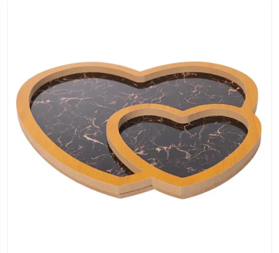 Petisqueira de MDF em Formato de Coração 26cm x 26cm