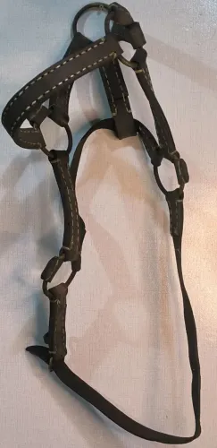 Cabeçada para Cavalo em Couro Legítimo (Modelo Side Pull / Professora)