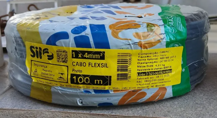 Cabo flexível 4 mm Sil 100 metros