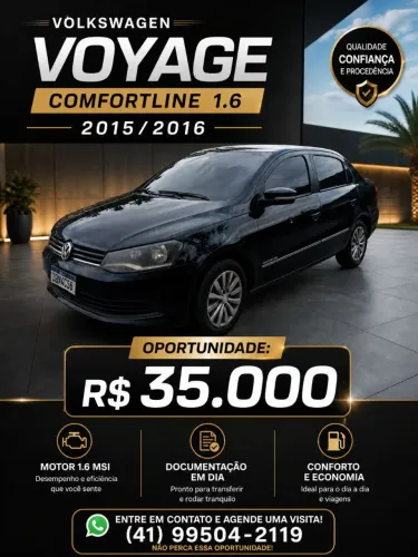 Volkswagen Voyage Comf/highli. 1.6 MI T.flex 8V 4P 2016