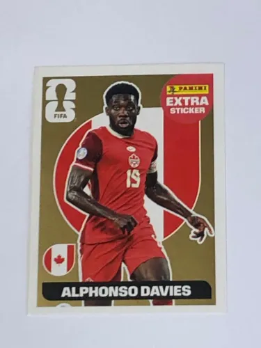 Figurinha extra Legend Alphonso Davies ouro original Panini Copa do Mundo de 2026