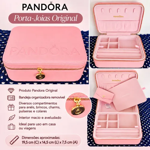 PORTA-JOIAS PANDORA ROSA - ORIGINAL