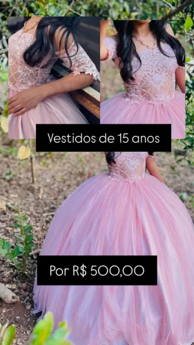 Vestido 15 anos Rosa