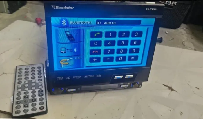 Dvd retrátil roadstar Bluetooth controle remoto,
