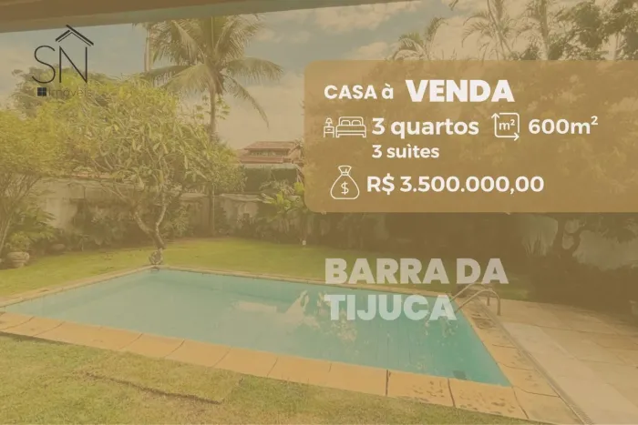 Casa com 4 dormitórios à venda, 371 m² por R$ 3.500.000,00 - Barra da Tijuca - Rio de Jane