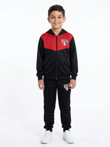 Conjunto São Paulo Agasalho infantil Tricolor Paulista Juvenil