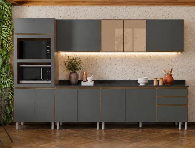 ARMÁRIO DE COZINHA KALI PREMIUM 3.20MT 100% MDF 