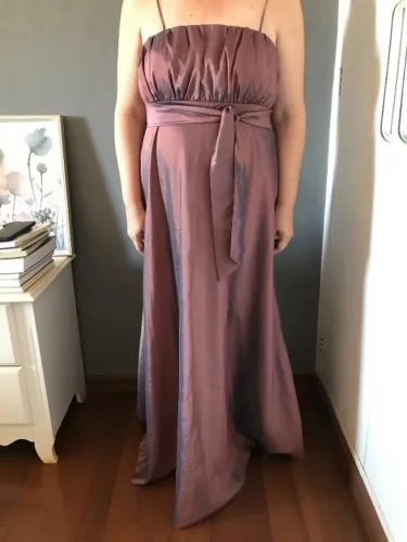 Vestido De Festa Marrom Da Marca Nathalia Buzulaf