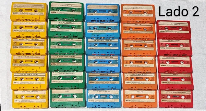 Coleção K7 Disney 1986 -29 Fitas/58 Histórias, Vintage ( Oportunidade )