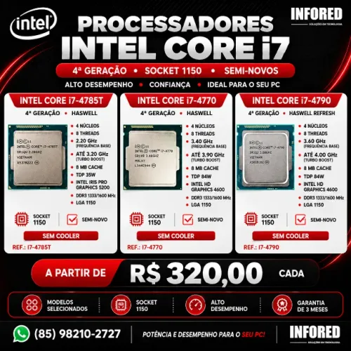 Processadores Intel Core i7 4ª Geração LGA 1150
