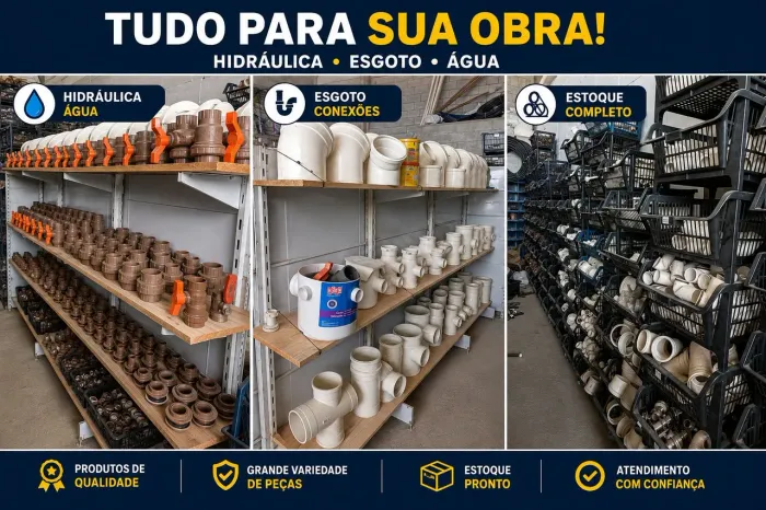 Hidráulica, Esgoto e Água - Tubos e Conexões Diversos Tamanhos 