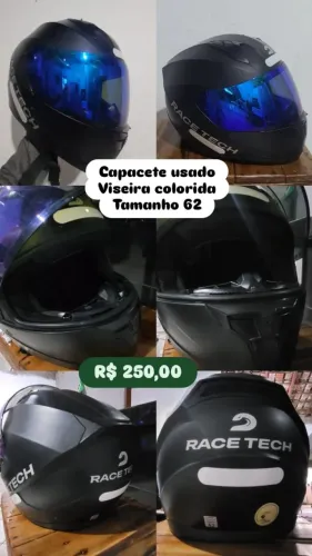 1 Capacete motociclista pouco usado