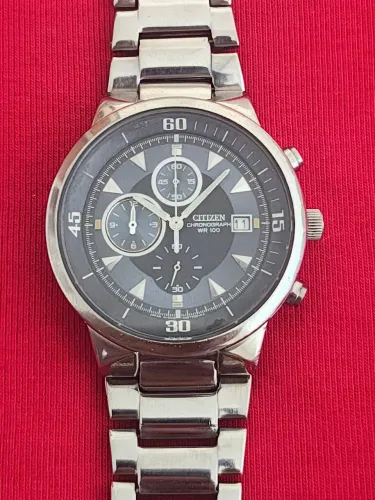 Relógio Citizen Cronógrafo Quartz AN3370-57L Azul Cal.0510