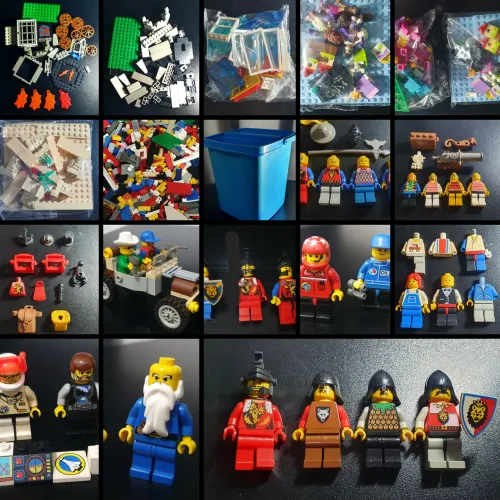 LEGO LOTE ANOS 80 E 90 CONTENDO CASTELO PIRATAS CITY KINGDOM KNIGHTS ORIGINAL