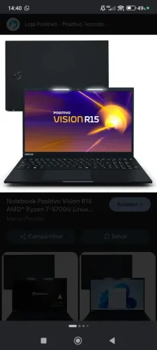 Notebook + tela auxiliar