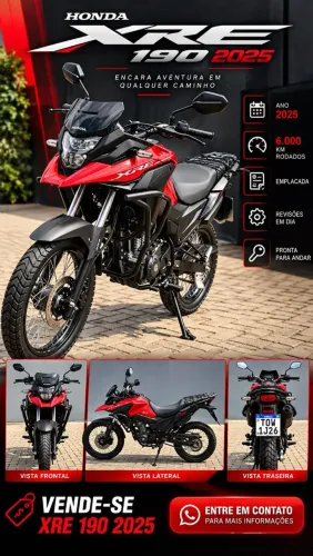 XRE 190 2025 6.000KM